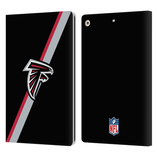 NFL Atlanta Falcons Logo Stripes Leather Book Wallet Case Cover For Apple iPad 10.2 2019/2020/2021