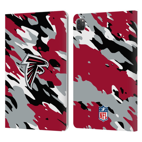 NFL Atlanta Falcons Logo Camou Leather Book Wallet Case Cover For Apple iPad Pro 11 2020 / 2021 / 2022