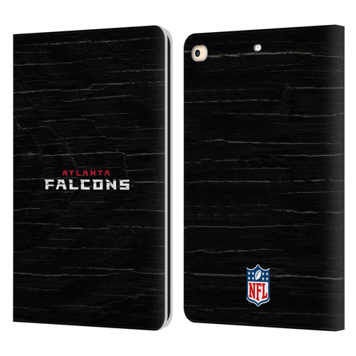 NFL Atlanta Falcons Logo Distressed Look Leather Book Wallet Case Cover For Apple iPad 9.7 2017 / iPad 9.7 2018