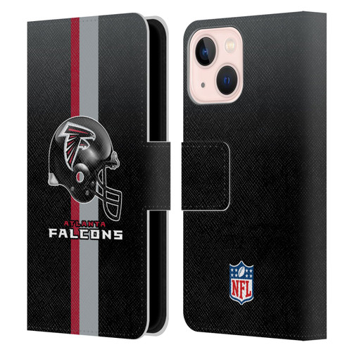 NFL Atlanta Falcons Logo Helmet Leather Book Wallet Case Cover For Apple iPhone 13 Mini