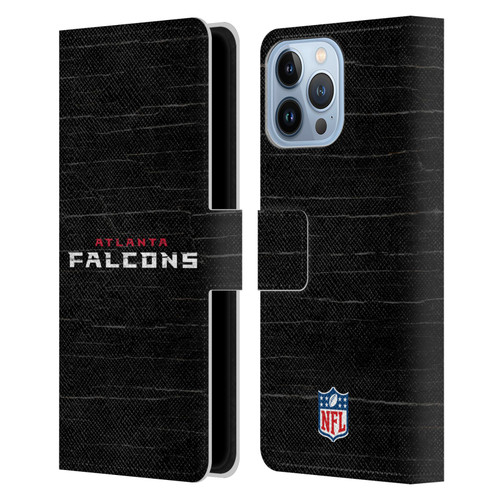 NFL Atlanta Falcons Logo Distressed Look Leather Book Wallet Case Cover For Apple iPhone 13 Pro Max