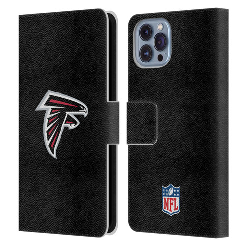 NFL Atlanta Falcons Logo Plain Leather Book Wallet Case Cover For Apple iPhone 14