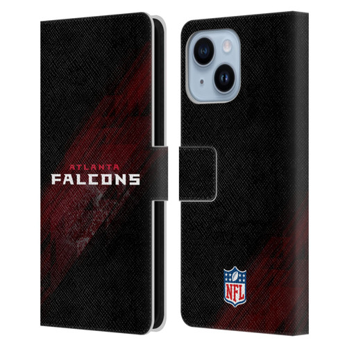 NFL Atlanta Falcons Logo Blur Leather Book Wallet Case Cover For Apple iPhone 14 Plus