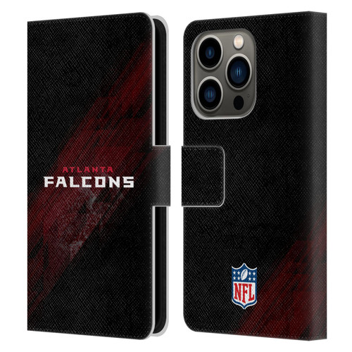 NFL Atlanta Falcons Logo Blur Leather Book Wallet Case Cover For Apple iPhone 14 Pro