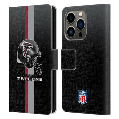 NFL Atlanta Falcons Logo Helmet Leather Book Wallet Case Cover For Apple iPhone 14 Pro