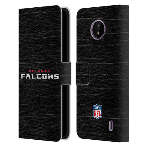 NFL Atlanta Falcons Logo Distressed Look Leather Book Wallet Case Cover For Nokia C10 / C20