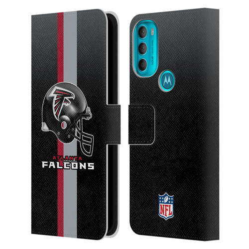 NFL Atlanta Falcons Logo Helmet Leather Book Wallet Case Cover For Motorola Moto G71 5G
