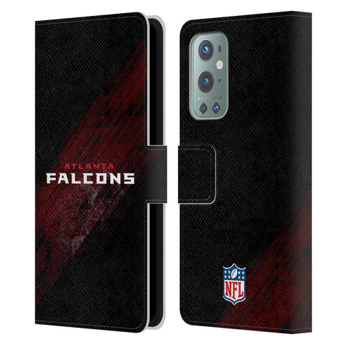 NFL Atlanta Falcons Logo Blur Leather Book Wallet Case Cover For OnePlus 9