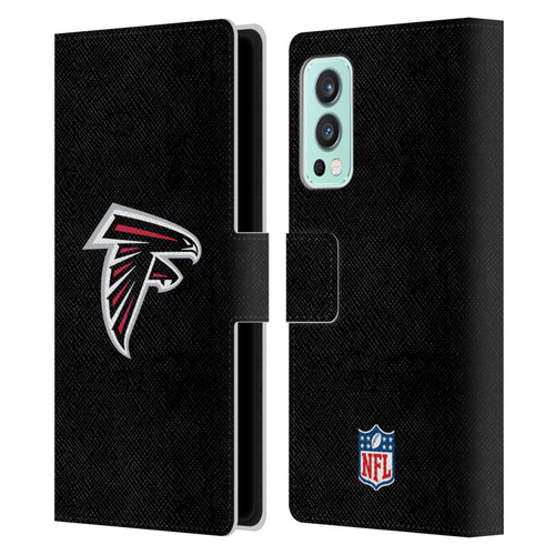 NFL Atlanta Falcons Logo Plain Leather Book Wallet Case Cover For OnePlus Nord 2 5G