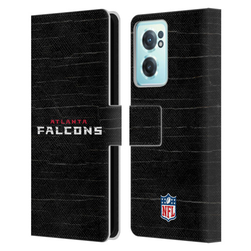 NFL Atlanta Falcons Logo Distressed Look Leather Book Wallet Case Cover For OnePlus Nord CE 2 5G