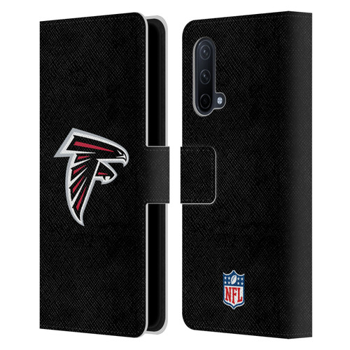 NFL Atlanta Falcons Logo Plain Leather Book Wallet Case Cover For OnePlus Nord CE 5G