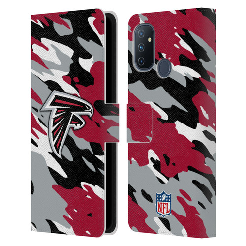 NFL Atlanta Falcons Logo Camou Leather Book Wallet Case Cover For OnePlus Nord N100