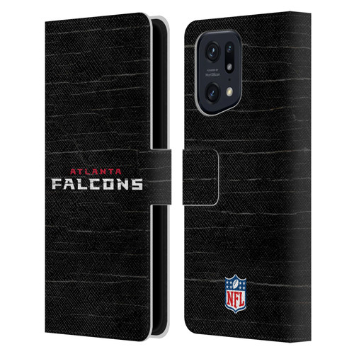 NFL Atlanta Falcons Logo Distressed Look Leather Book Wallet Case Cover For OPPO Find X5 Pro