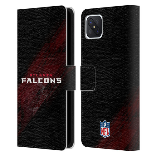 NFL Atlanta Falcons Logo Blur Leather Book Wallet Case Cover For OPPO Reno4 Z 5G