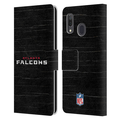NFL Atlanta Falcons Logo Distressed Look Leather Book Wallet Case Cover For Samsung Galaxy A33 5G (2022)