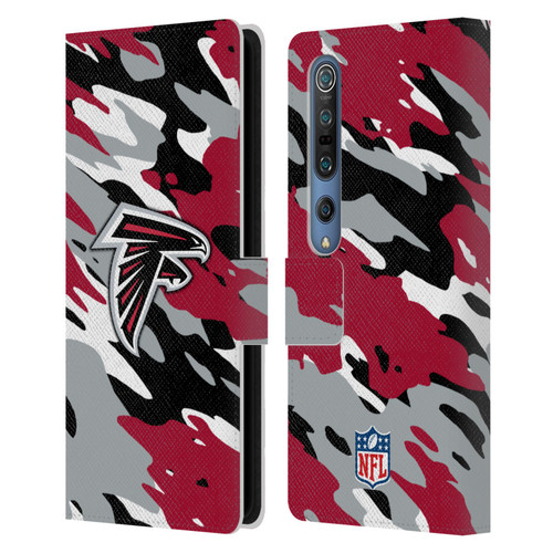 NFL Atlanta Falcons Logo Camou Leather Book Wallet Case Cover For Xiaomi Mi 10 5G / Mi 10 Pro 5G