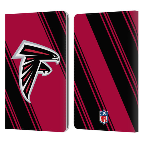 NFL Atlanta Falcons Artwork Stripes Leather Book Wallet Case Cover For Amazon Kindle Paperwhite 1 / 2 / 3