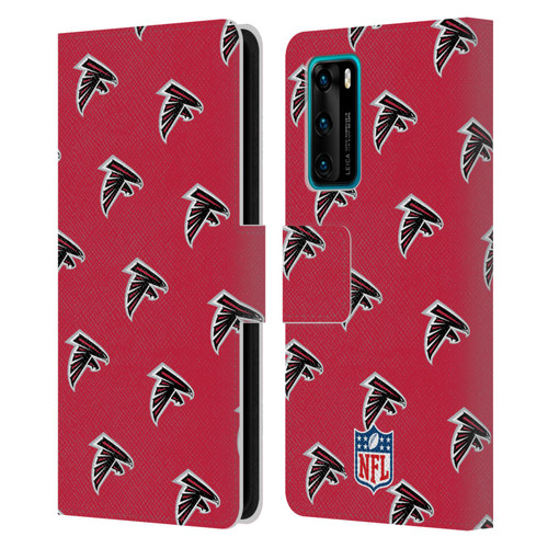 NFL Atlanta Falcons Artwork Patterns Leather Book Wallet Case Cover For Huawei P40 5G
