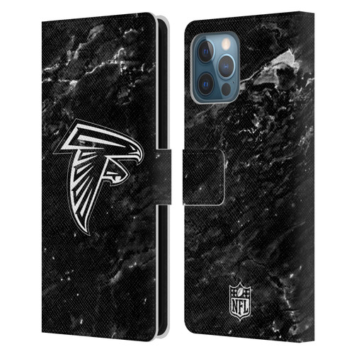 NFL Atlanta Falcons Artwork Marble Leather Book Wallet Case Cover For Apple iPhone 12 Pro Max