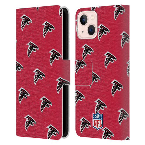NFL Atlanta Falcons Artwork Patterns Leather Book Wallet Case Cover For Apple iPhone 13