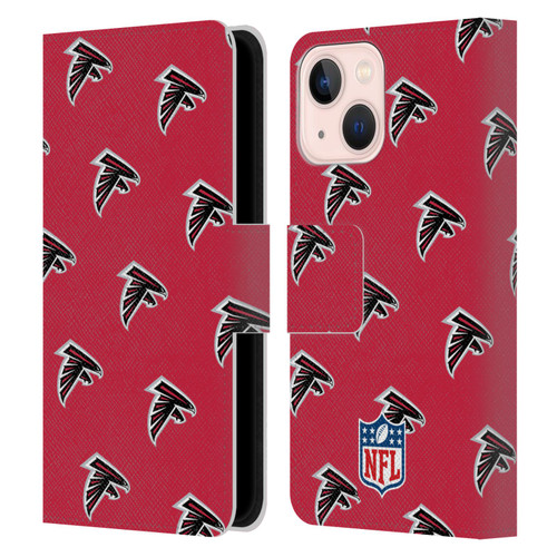 NFL Atlanta Falcons Artwork Patterns Leather Book Wallet Case Cover For Apple iPhone 13 Mini