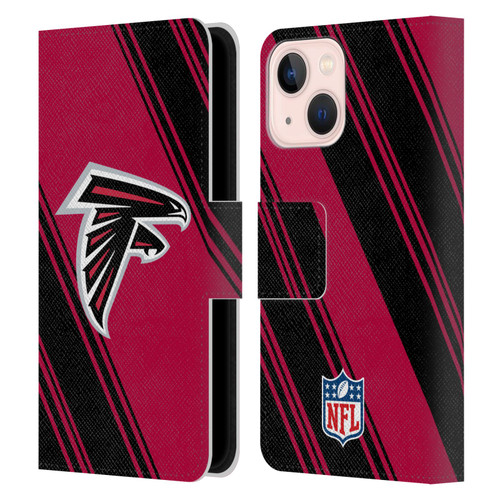NFL Atlanta Falcons Artwork Stripes Leather Book Wallet Case Cover For Apple iPhone 13 Mini
