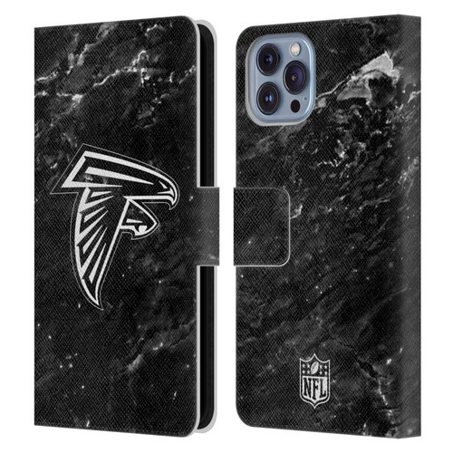 NFL Atlanta Falcons Artwork Marble Leather Book Wallet Case Cover For Apple iPhone 14