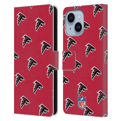 NFL Atlanta Falcons Artwork Patterns Leather Book Wallet Case Cover For Apple iPhone 14 Plus