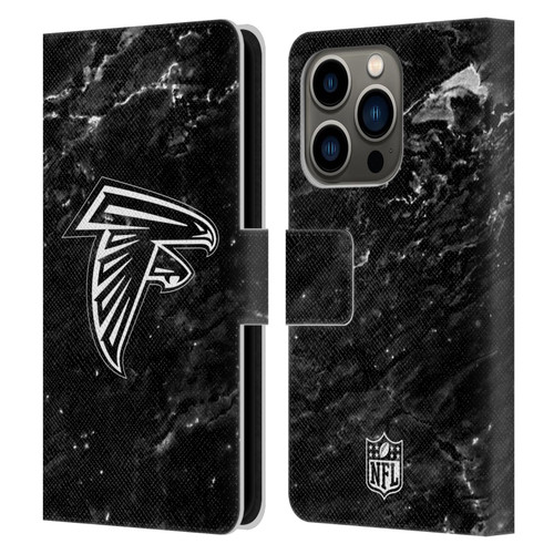 NFL Atlanta Falcons Artwork Marble Leather Book Wallet Case Cover For Apple iPhone 14 Pro