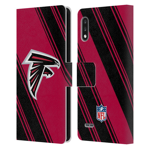 NFL Atlanta Falcons Artwork Stripes Leather Book Wallet Case Cover For LG K22