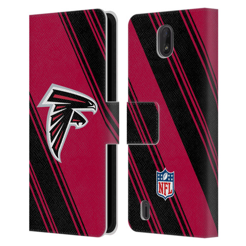 NFL Atlanta Falcons Artwork Stripes Leather Book Wallet Case Cover For Nokia C01 Plus/C1 2nd Edition
