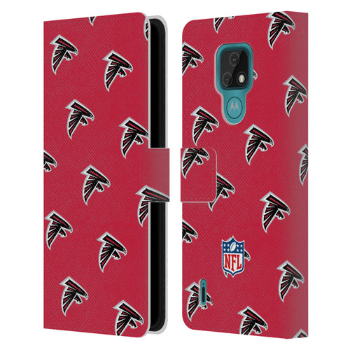 NFL Atlanta Falcons Artwork Patterns Leather Book Wallet Case Cover For Motorola Moto E7