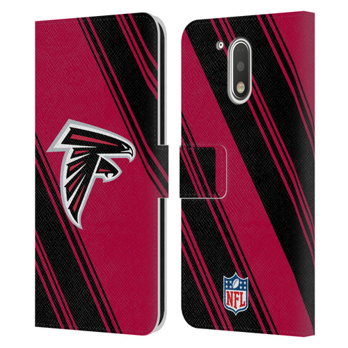 NFL Atlanta Falcons Artwork Stripes Leather Book Wallet Case Cover For Motorola Moto G41