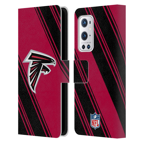 NFL Atlanta Falcons Artwork Stripes Leather Book Wallet Case Cover For OnePlus 9 Pro