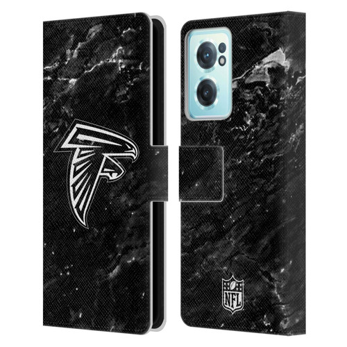 NFL Atlanta Falcons Artwork Marble Leather Book Wallet Case Cover For OnePlus Nord CE 2 5G