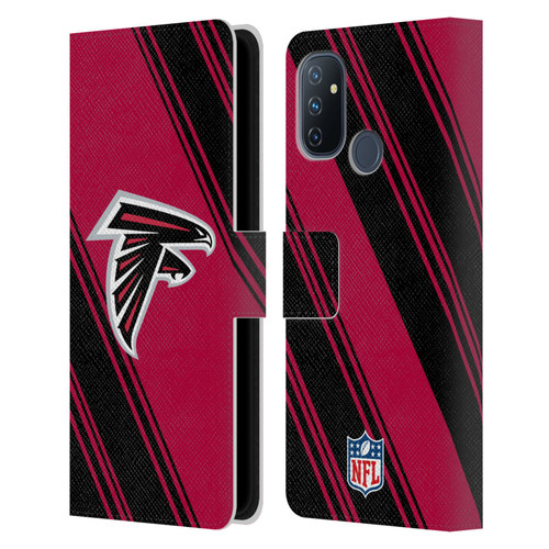 NFL Atlanta Falcons Artwork Stripes Leather Book Wallet Case Cover For OnePlus Nord N100