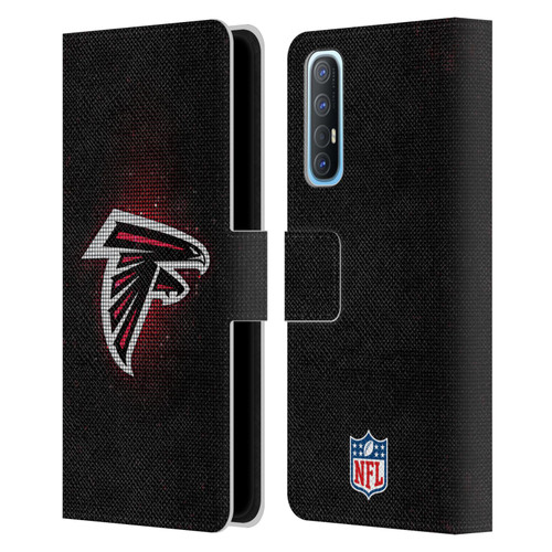 NFL Atlanta Falcons Artwork LED Leather Book Wallet Case Cover For OPPO Find X2 Neo 5G