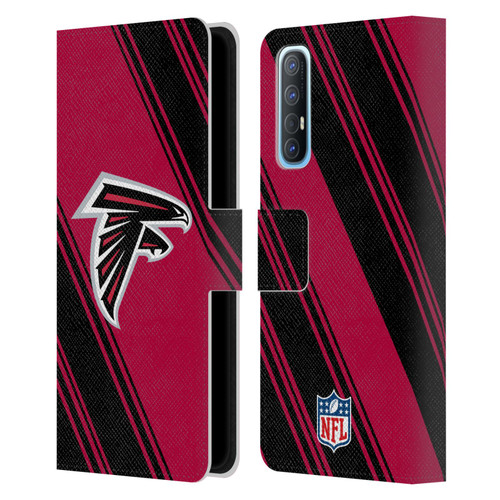 NFL Atlanta Falcons Artwork Stripes Leather Book Wallet Case Cover For OPPO Find X2 Neo 5G
