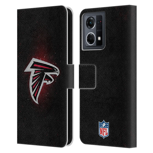 NFL Atlanta Falcons Artwork LED Leather Book Wallet Case Cover For OPPO Reno8 4G