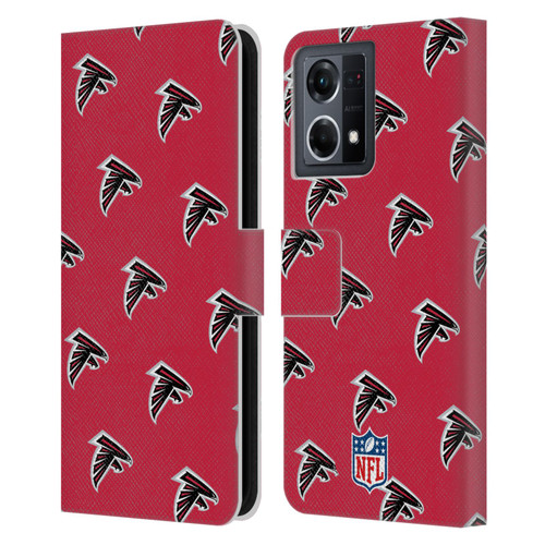 NFL Atlanta Falcons Artwork Patterns Leather Book Wallet Case Cover For OPPO Reno8 4G