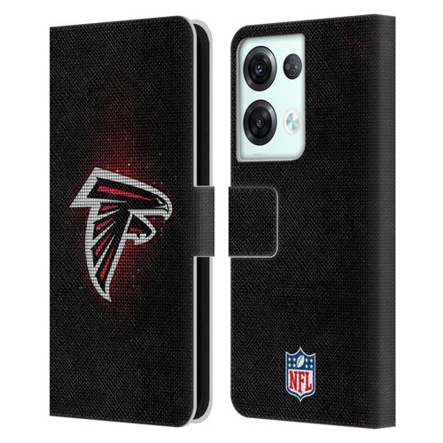 NFL Atlanta Falcons Artwork LED Leather Book Wallet Case Cover For OPPO Reno8 Pro