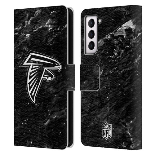 NFL Atlanta Falcons Artwork Marble Leather Book Wallet Case Cover For Samsung Galaxy S21 5G