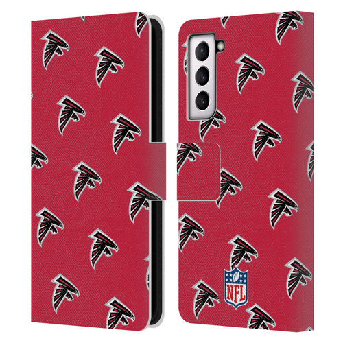 NFL Atlanta Falcons Artwork Patterns Leather Book Wallet Case Cover For Samsung Galaxy S21 5G