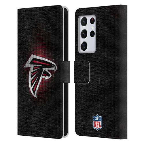 NFL Atlanta Falcons Artwork LED Leather Book Wallet Case Cover For Samsung Galaxy S21 Ultra 5G