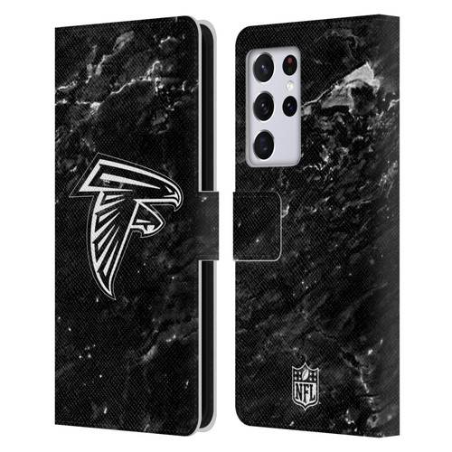NFL Atlanta Falcons Artwork Marble Leather Book Wallet Case Cover For Samsung Galaxy S21 Ultra 5G