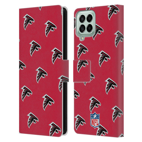 NFL Atlanta Falcons Artwork Patterns Leather Book Wallet Case Cover For Samsung Galaxy M33 (2022)