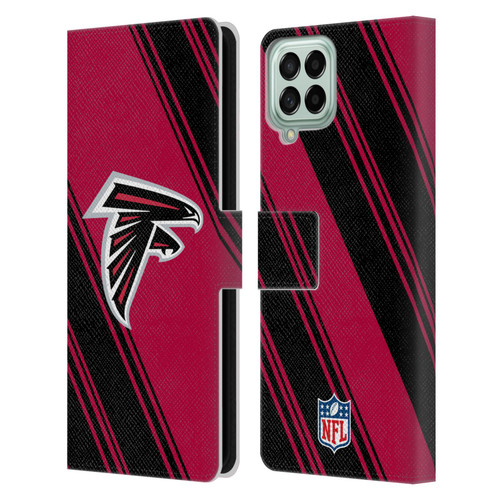NFL Atlanta Falcons Artwork Stripes Leather Book Wallet Case Cover For Samsung Galaxy M53 (2022)