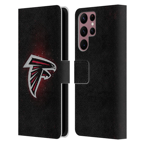 NFL Atlanta Falcons Artwork LED Leather Book Wallet Case Cover For Samsung Galaxy S22 Ultra 5G