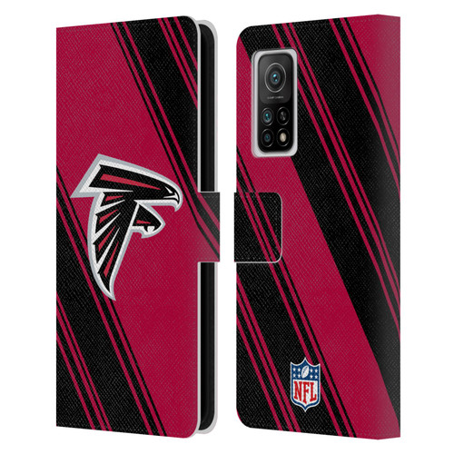 NFL Atlanta Falcons Artwork Stripes Leather Book Wallet Case Cover For Xiaomi Mi 10T 5G