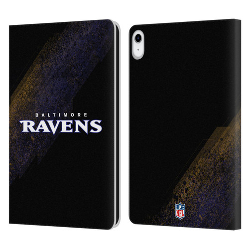 NFL Baltimore Ravens Logo Blur Leather Book Wallet Case Cover For Apple iPad 10.9 (2022)